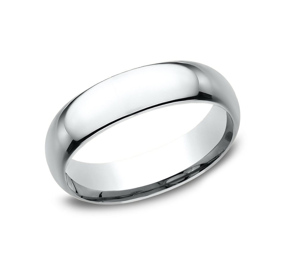 Pointless Journey FINE RING SILVER Mサイズ Regular Dome Comfort Fit, 6mm - 18K White | Benchmark Rings