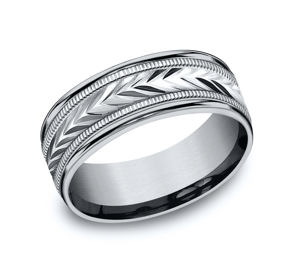 The Primor, 8mm - 18K White | Benchmark Rings