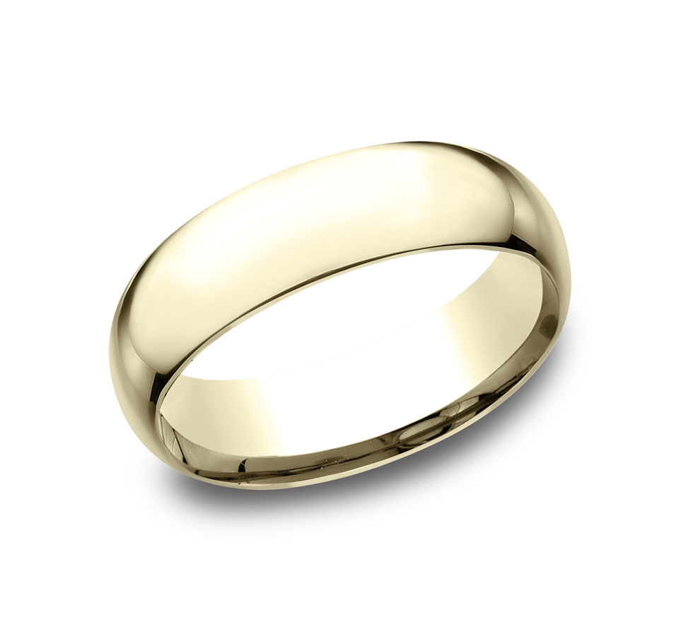 Low Dome Comfort Fit, 7mm - 14K Yellow | Benchmark Rings